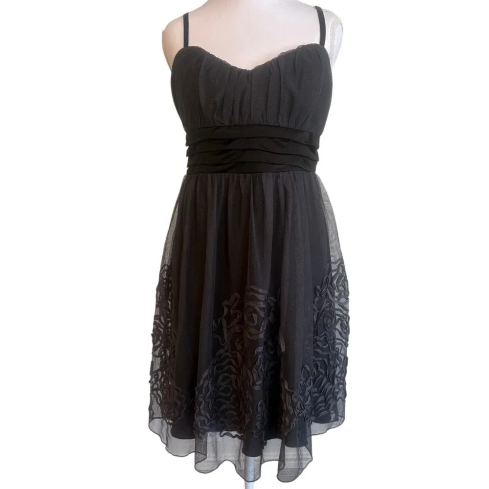 A. Byer Y2K Babydoll Dress‎ 11 Gunmetal Grey Sheer Fairy Grunge Whimsigoth Glam